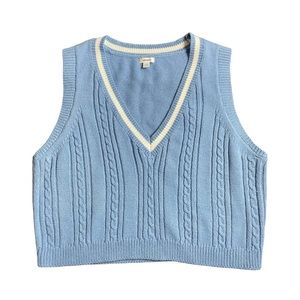 Garage cropped knit sweatervest
